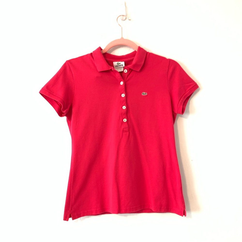 Lacoste Magenta Polo top 42